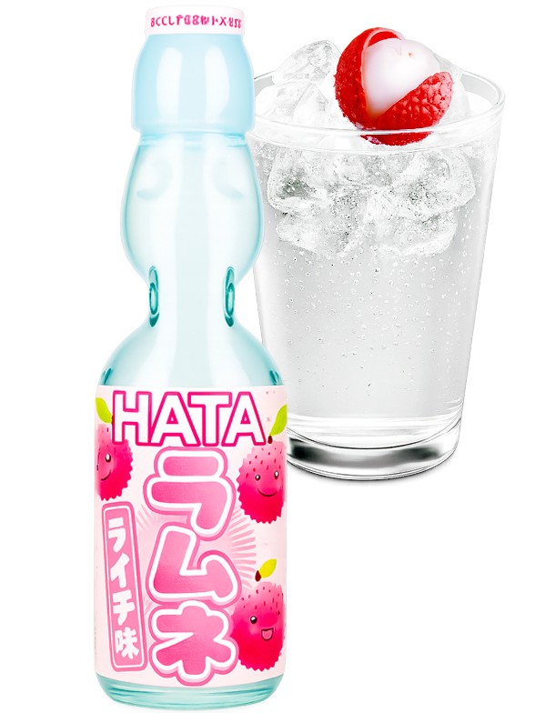 Soda Ramune Sabor Lichi | Matsuri Kawaii Hata 200 ml.
