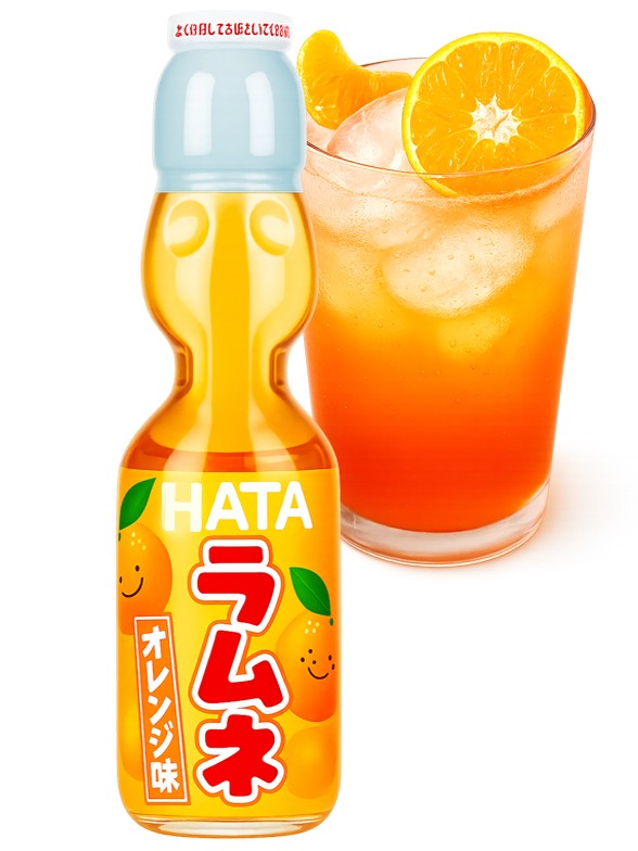 Soda Ramune de Naranja | Hata 200 ml.