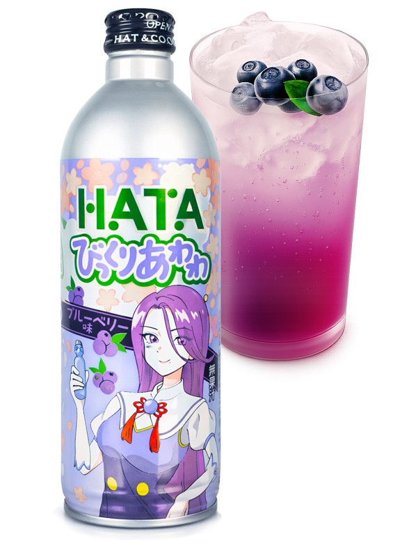 Soda Ramune Hata de Arandános | Anime Idol | Botella Metalica 500 ml.