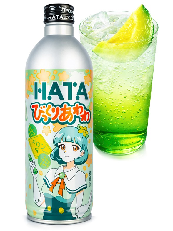 Soda Ramune Hata de Melón | Anime Idol | Botella Metalica 500 ml.