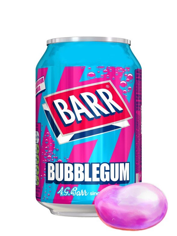 Soda Barr Bubblegum | Sabor Chicle 330 ml.