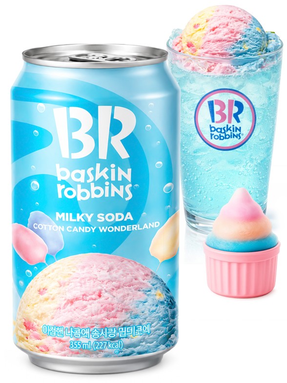 Refresco Coreano Cotton Candy Wonderland | Baskin Robbins 350 ml
