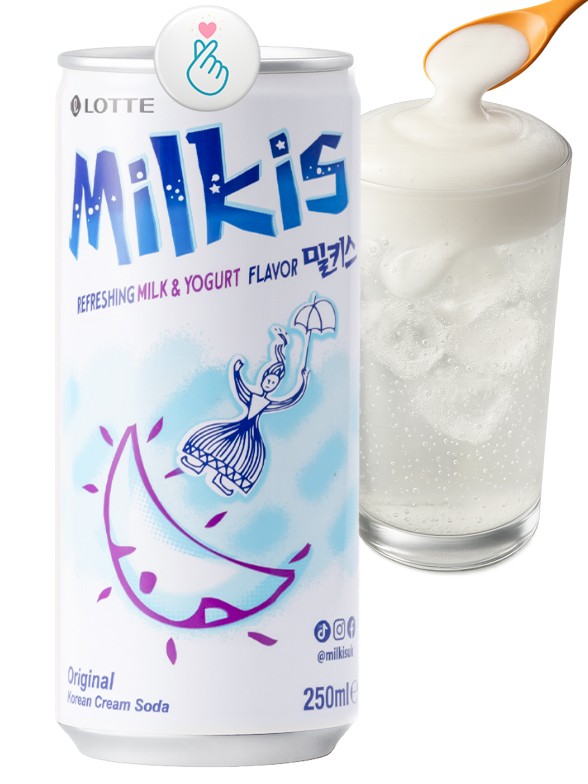 Soda Coreana Milkis Sparkling | White Can 250 ml.