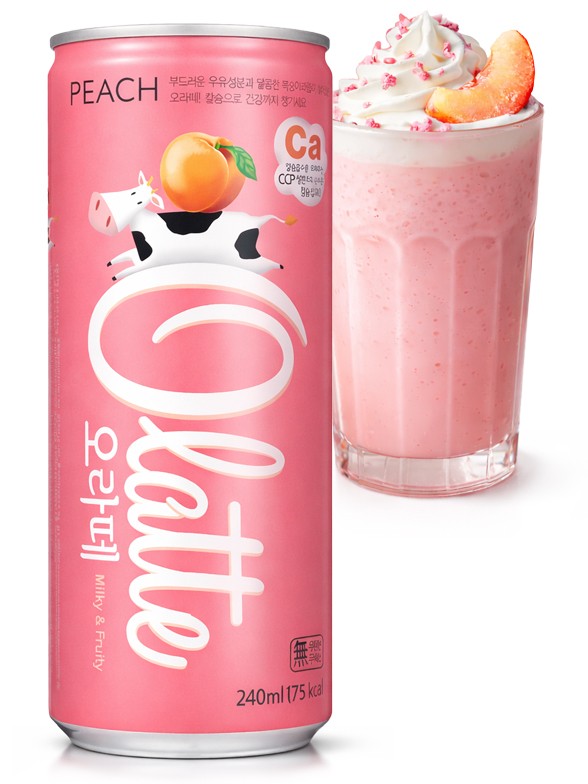 Bebida Coreana de Leche y Melocotón | O Latte 240 ml.