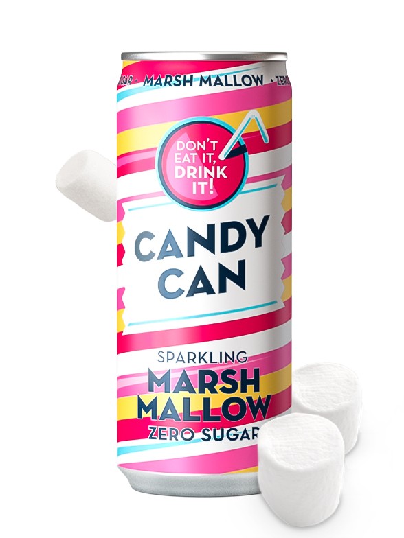 Refresco de Marshmallow | Candy Can | Sin Azúcar 330 ml.