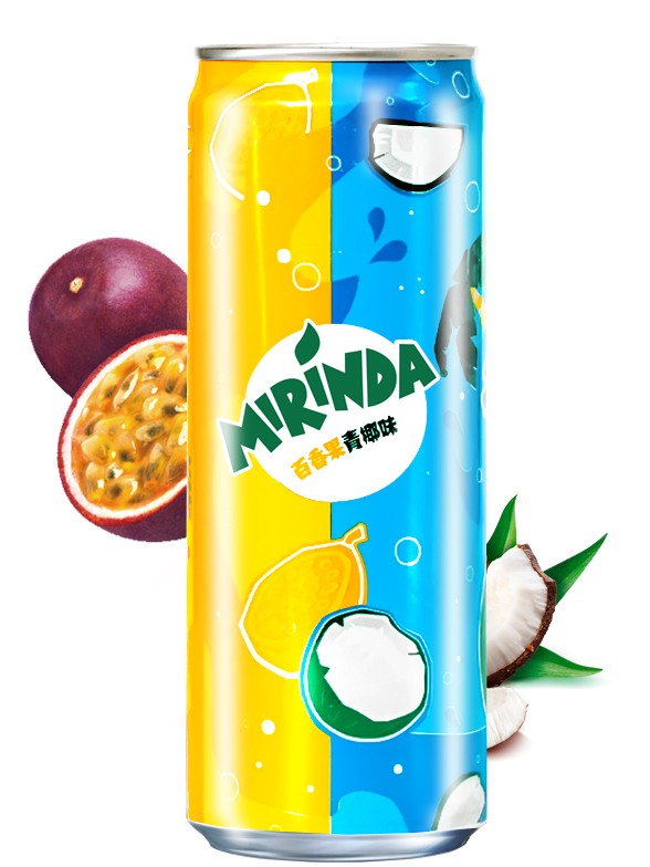 Refresco Mirinda de Coco y Maracuyá 330 ml.