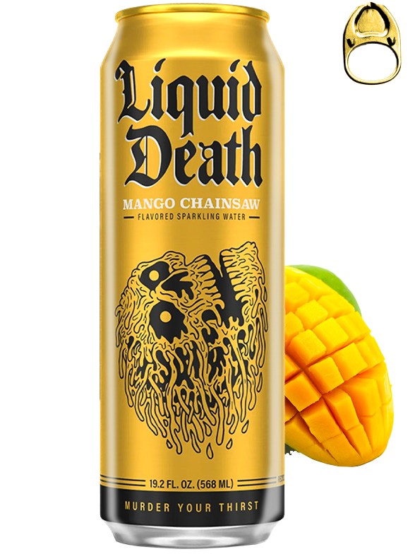 Refresco Sparkling Soda Mango Chainsaw | Liquid Death 500 ml.