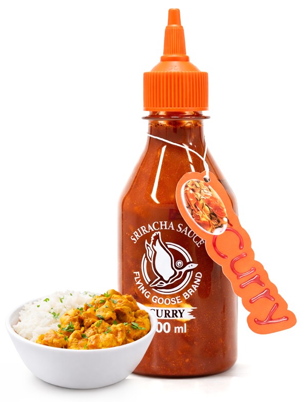 Salsa Sriracha Chili con Curry | Sin Gluten 200 ml.