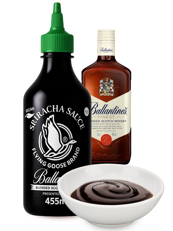 Salsa Sriracha Insipirada en Ballantine's 455 ml.