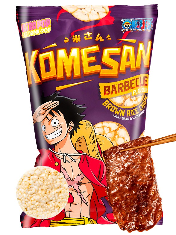 Snack de Arroz Integral Sabor Barbacoa | One Piece 60g.