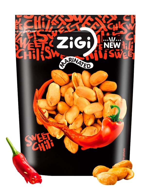 Snack de Cacahuetes sabor Sweet Chili 70 grs.