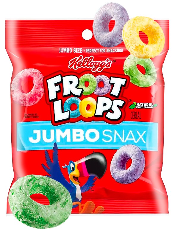 Snack de Cereales Froot Loops | Jumbo Snax 56 grs.