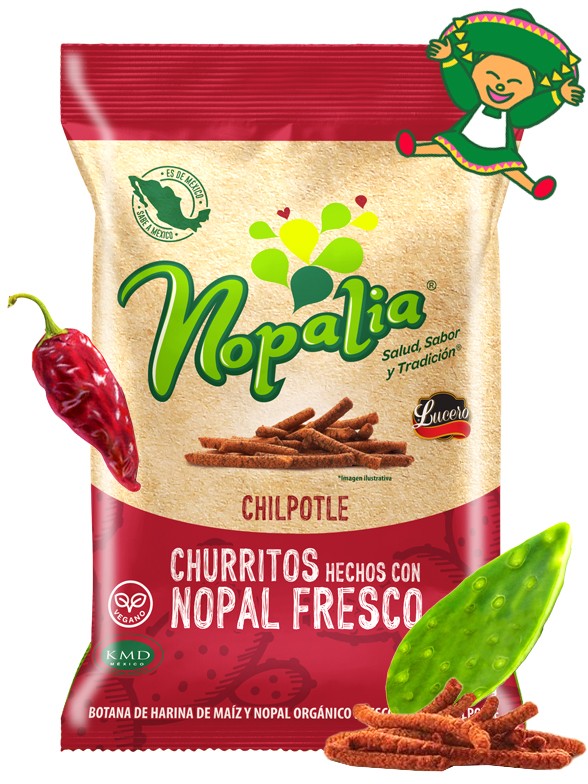 Snack Churritos Harina Cactus Nopal Chilpotle | PURO MÉXICO! ! 100 grs.