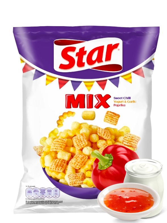 Snack Mix Dulce picante, Yogur-Ajo y Paprika | Star Pepsi 90 grs