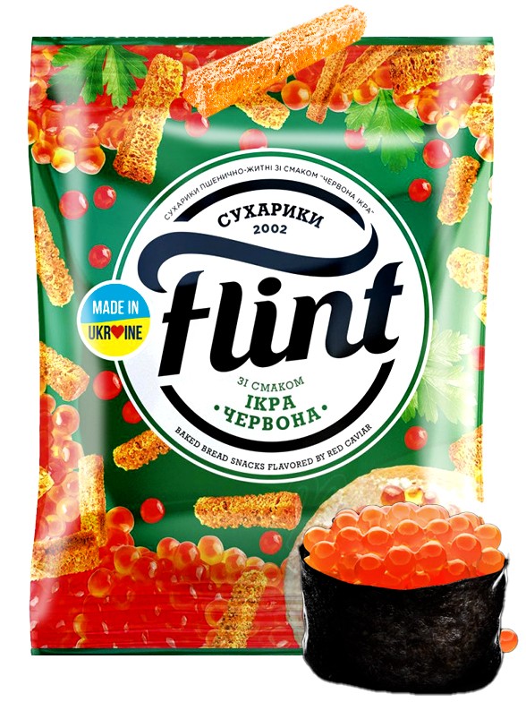 Snack de Trigo y Centeno con Sabor a Caviar Rojo 70g.