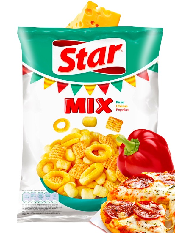 Snack Mix de Pizza, Queso y Paprika | Star Pepsi 90 grs