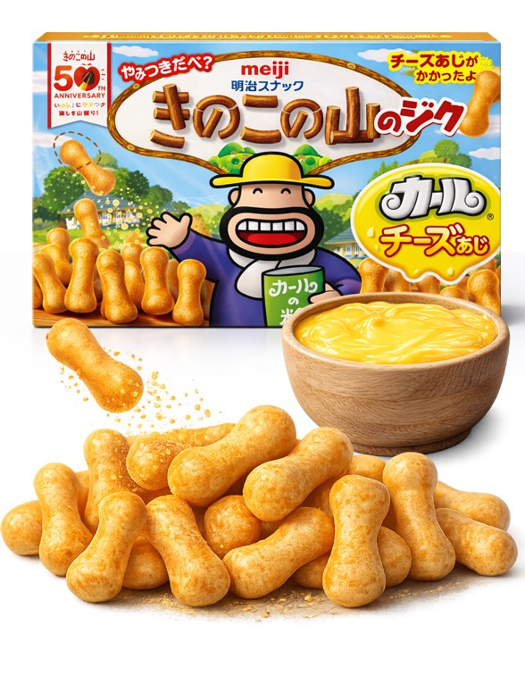 Galletitas Tallos Kinoko de Queso 36g.