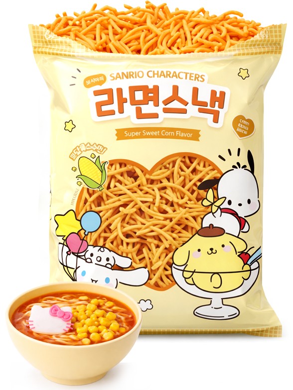 Snack Ramen sabor Maíz | Hello Kitty | Sanrio Friends 92g.