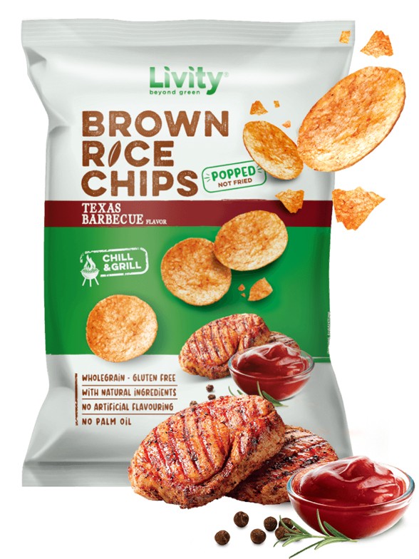 Tortas de Arroz Integral de Salsa Texas BBQ | Sin Gluten 60g.