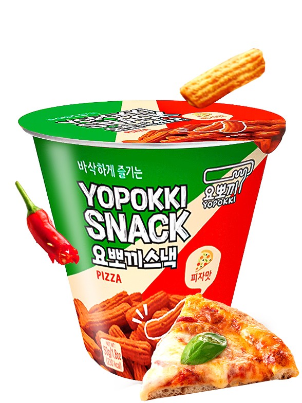Snack Coreano Sabor Topokki Pizza 50 grs.