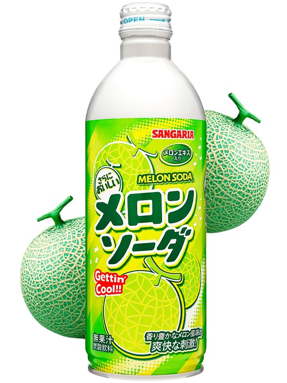 Soda de Melón Japonés | Edit. Botella de Aluminio | Sangaria 500ml.