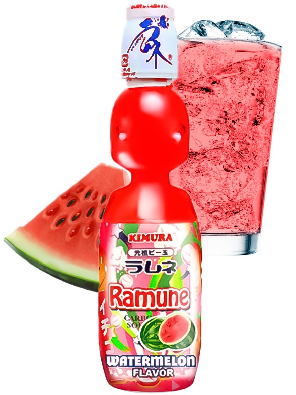 Soda Ramune Sandía | Kimura 200 ml.