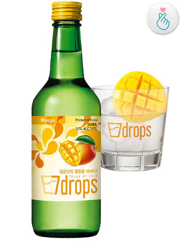 Licor Coreano Soju de Mango | 7 drops 360 ml.
