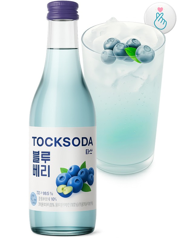 Licor Coreano Soju Sparkling con Arándanos 360 ml.