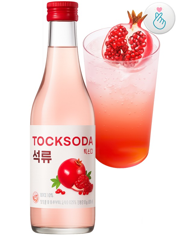 Licor Coreano Soju Sparkling con Granada 360 ml.