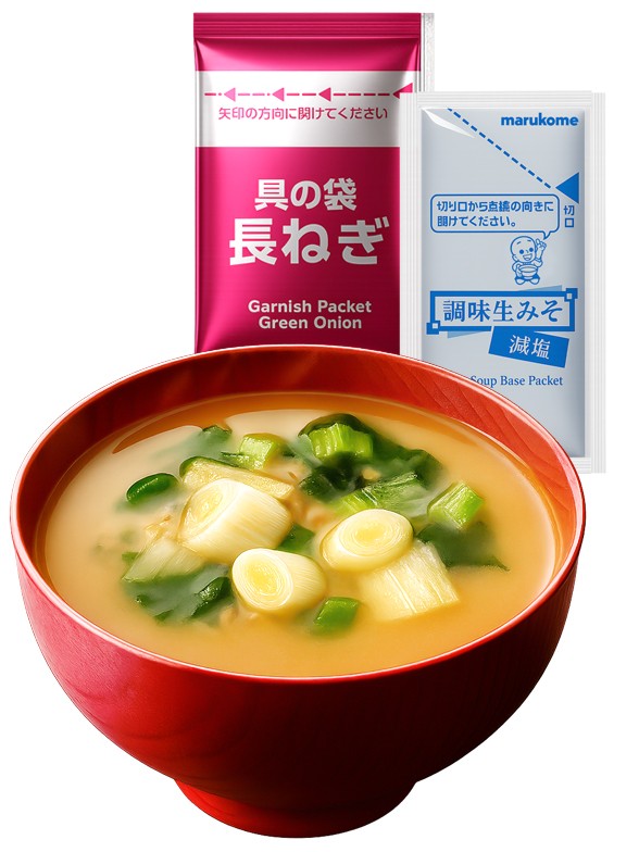Sopa Instantánea de Miso con Cebolleta | Baja en Sal | Formato Basic