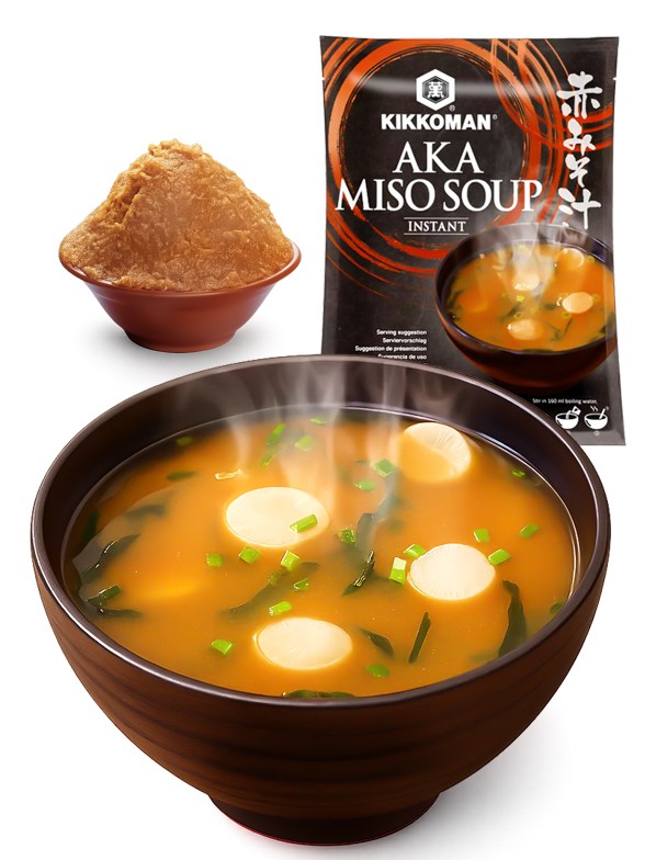 Sopa instantánea de Miso Rojo y Alga Wakame | Kikkoman