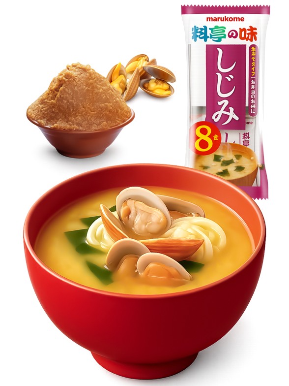 Sopa Instantánea de Miso y Almejas Shijimi | Marukome 8 Raciones