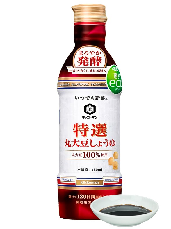 Salsa de Soja Japonesa Fresca Tokumaru | Kikkoman 450 ml.