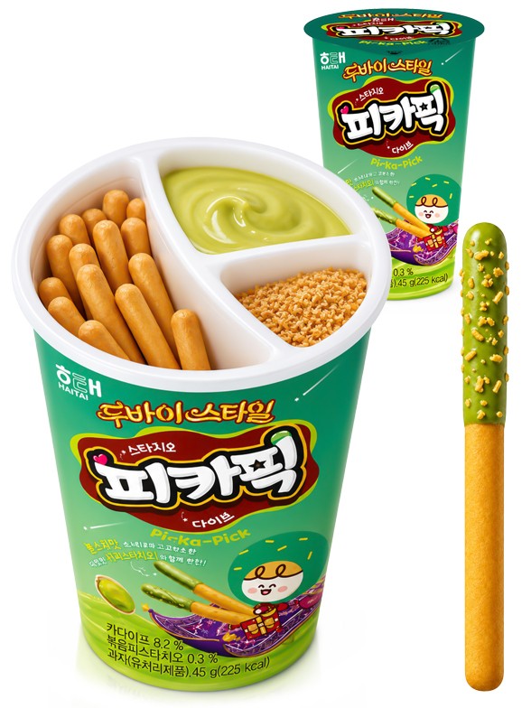 Sticks Cup Coreanos de Crema de Pistacho Dubai 45g.