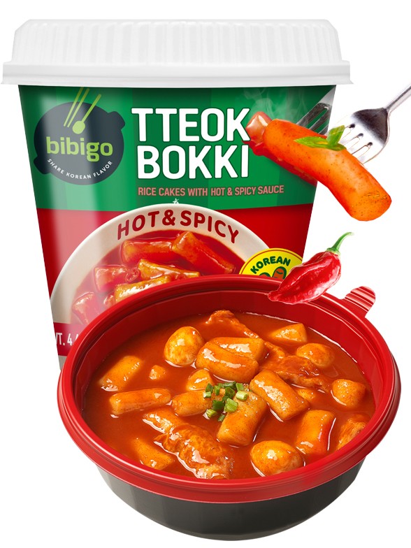 Mochis Coreanos Tteokbokki con Salsa Hot & Spicy | Bibigo 125g.