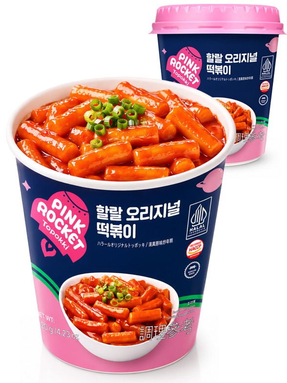 Tteokbokki (Topokki) Coreano Original Halal | Pink Rocket 120 g