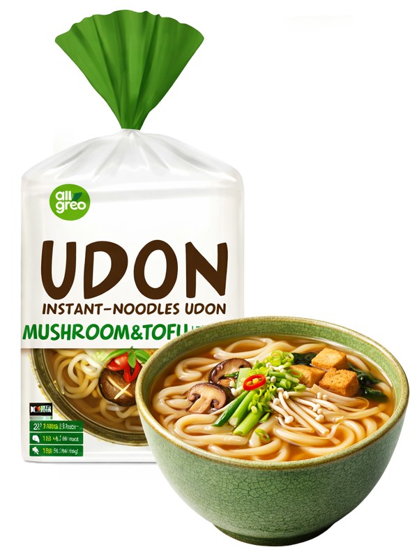 3 Raciones de Fideos Udon Coreanos Setas y Tofu
