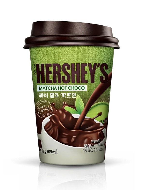 Chocolate Caliente Instantáneo Coreano con Matcha | Hersey's 20g.