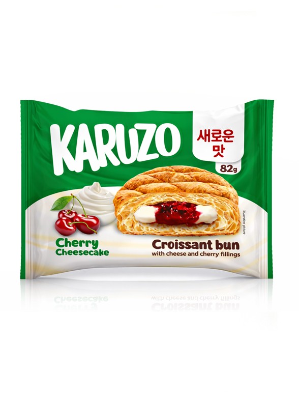 Bollo estilo Meronpan de Crema de Cheese Cake y Cereza 82g.