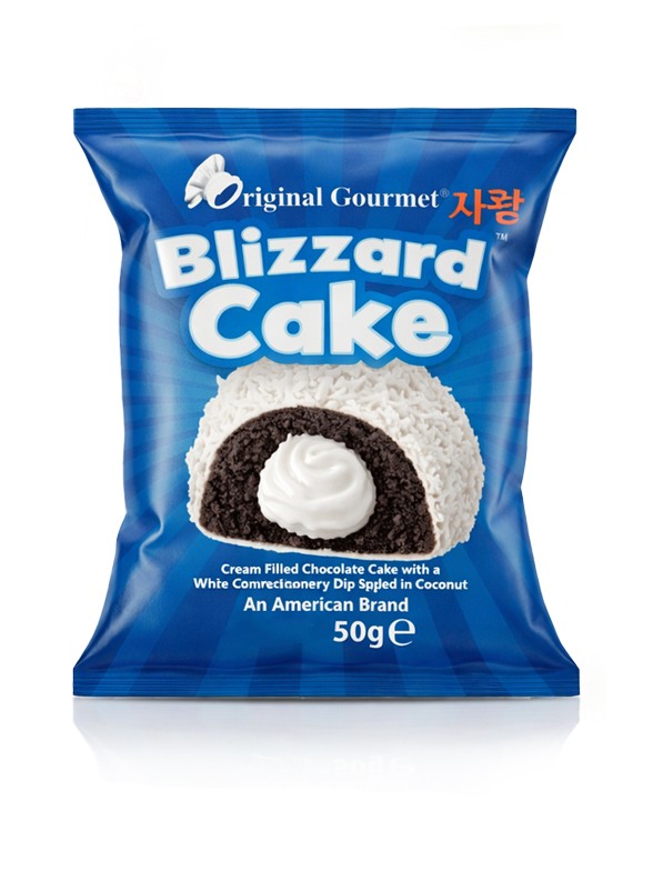 Pastelito Blizzard Cake con Crema de Vainilla y Coco 50g.