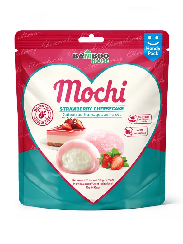 Mochis Daifuku de Cheesecake de Fresa | Sin Gluten 105g