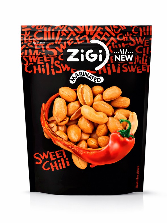 Snack de Cacahuetes sabor Sweet Chili 70g.