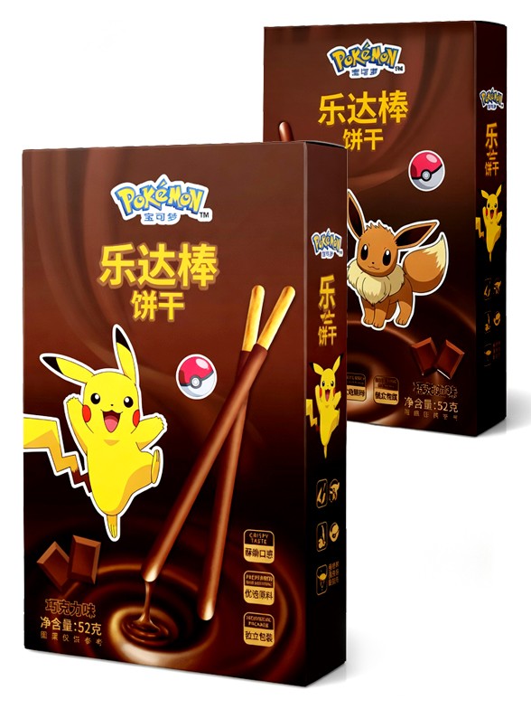 Sticks Pokémon de Galleta con Chocolate 52g.