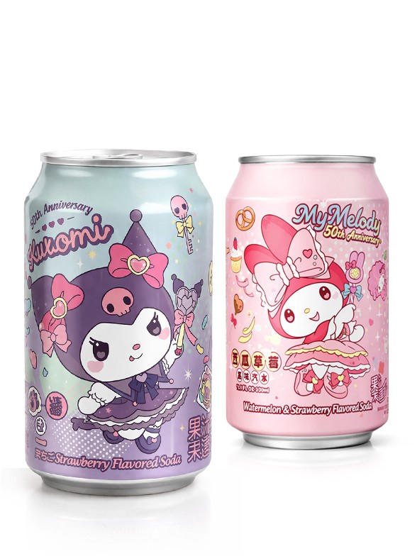 Refresco de Sandía y Fresa | My Melody & Kuromi 330ml.