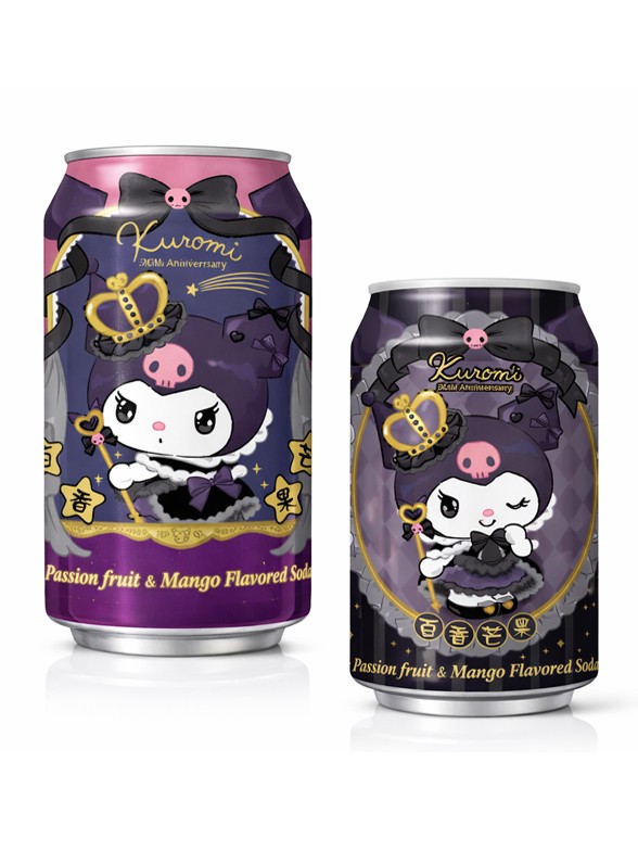 Refresco de Fruta de la Pasión y Mango | Kuromi 330ml.
