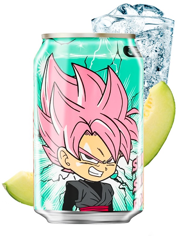 Refri Dragon Ball Super Saiyajin Rose Melão 330 ml - Made In Korea