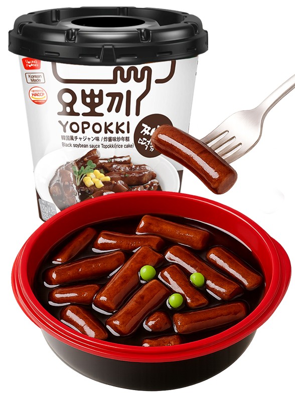 Topokki Coreanos Instantáneos con Salsa Chajang | Yopokki 120g.