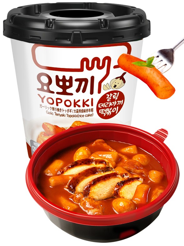 Topokki Coreanos Instantáneos Garlic Teriyaki | Yopokki 120g.