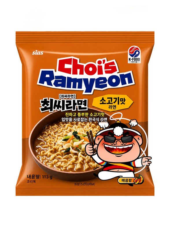 Ramen Ternera Picante | Estilo Coreano | CHOI’S 113g