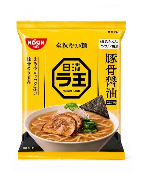 Ramen Tonkotsu con Salsa de Soja Premium | Raoh Nissin 100 g